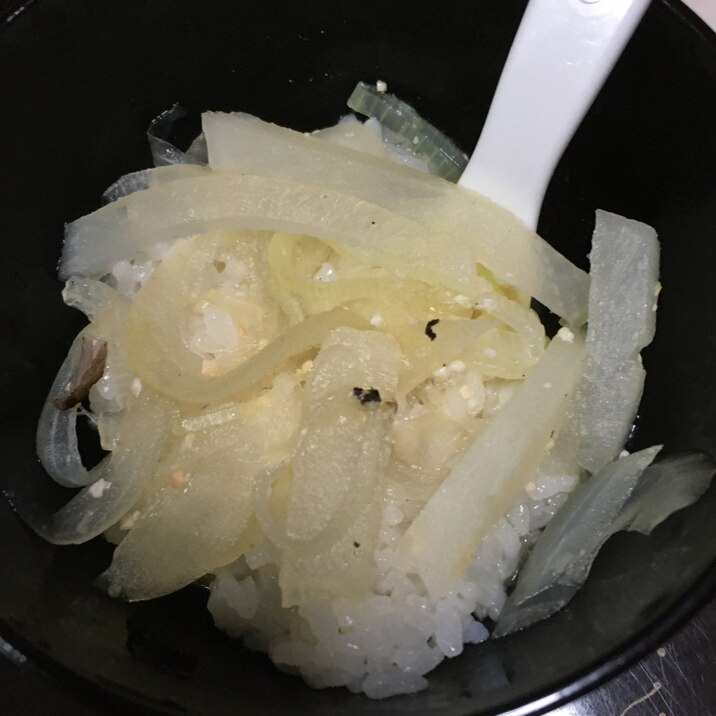 離乳食　ねぎ大根の味噌汁ご飯